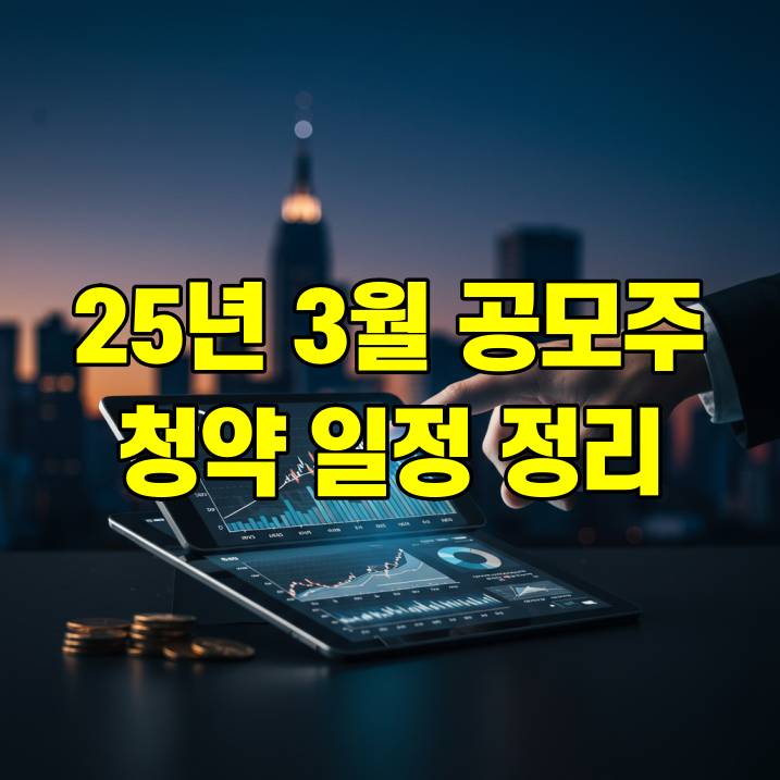 2025년 3월 공모주 청약 일정 정리 썸네일